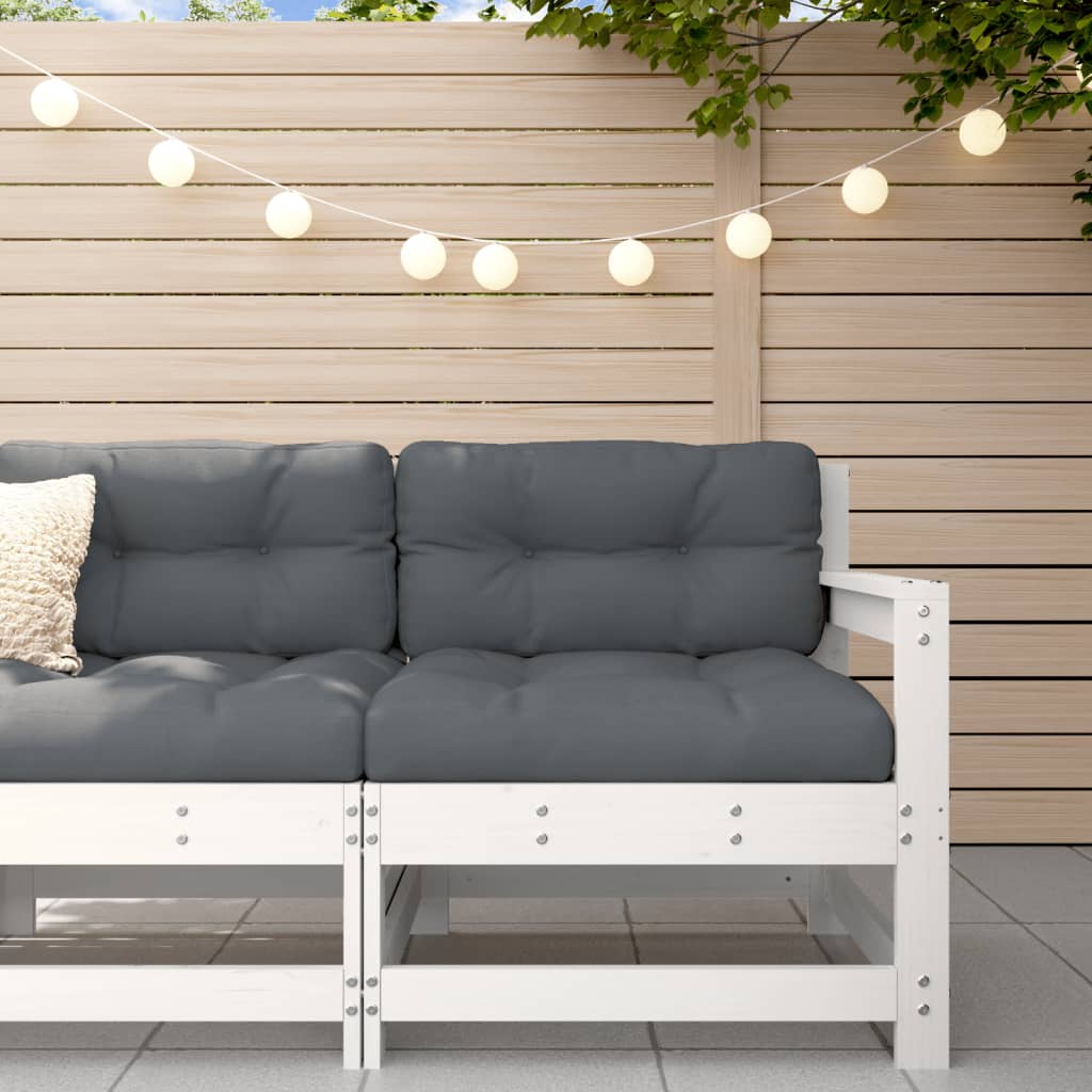 foto del prodotto divano angolare da giardino bianco in legno massello di pinocod mxl 108584