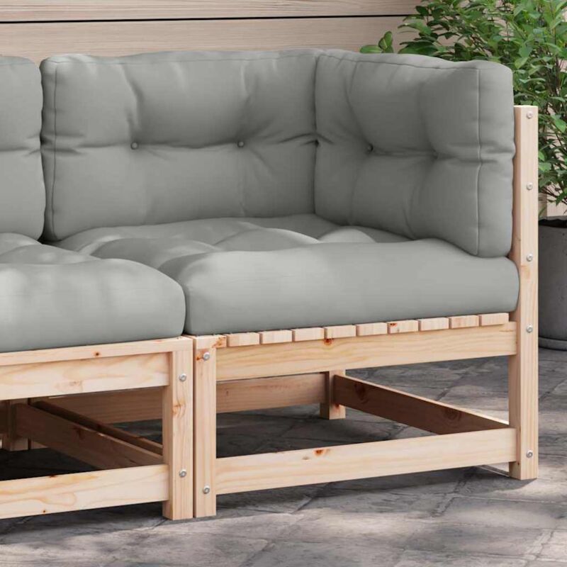 foto del prodotto divano angolare da giardino con cuscini legno massello di pino vidaxl
