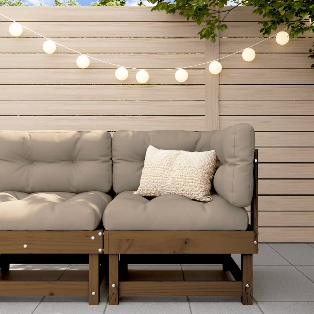 foto del prodotto divano angolare da giardino miele in legno massello di pinocod mxl 108976