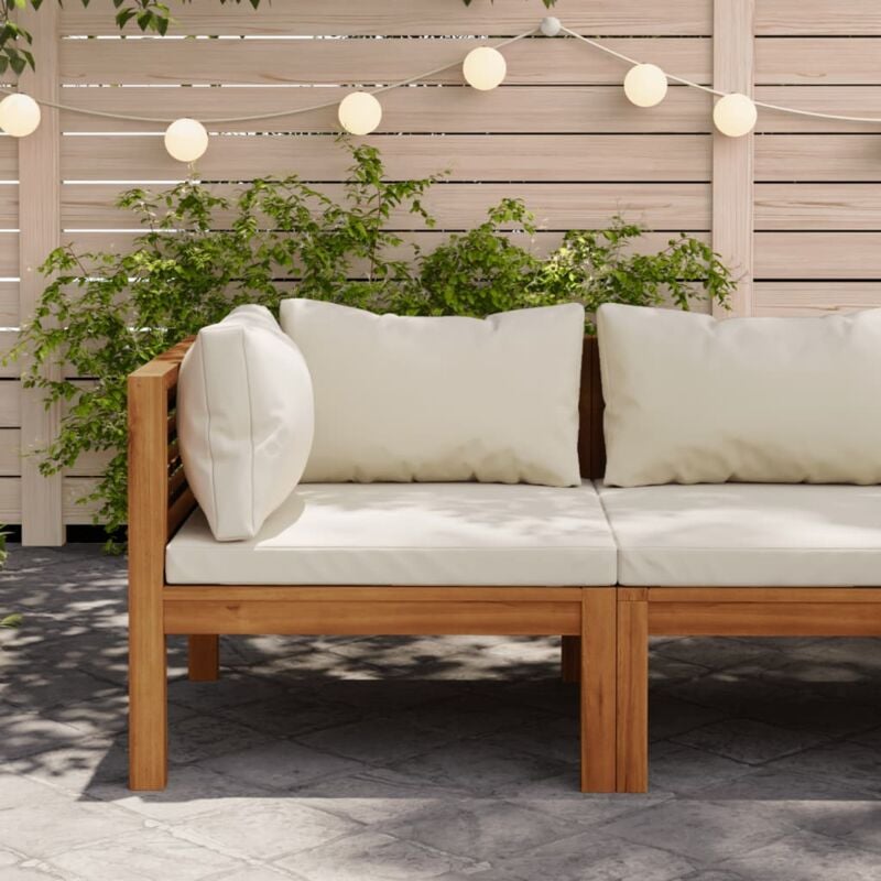 foto del prodotto divano angolare modulare divano da giardino sofa da giardino cuscini bianco crema in legno d acacia bv454762 bonnevie