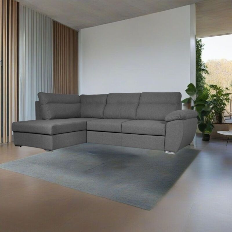 foto del prodotto divano angolare penisola sinistra letto estraibile kendall3 colore grigio barrel90
