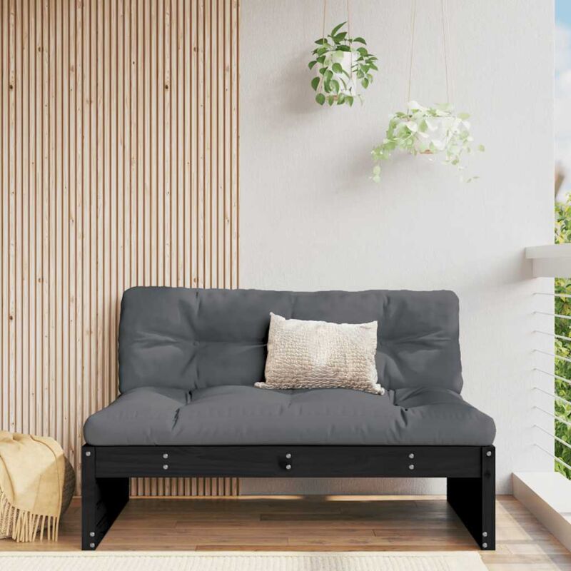 foto del prodotto divano centrale 120x80 cm in legno massello di pino nero vidaxl 303114
