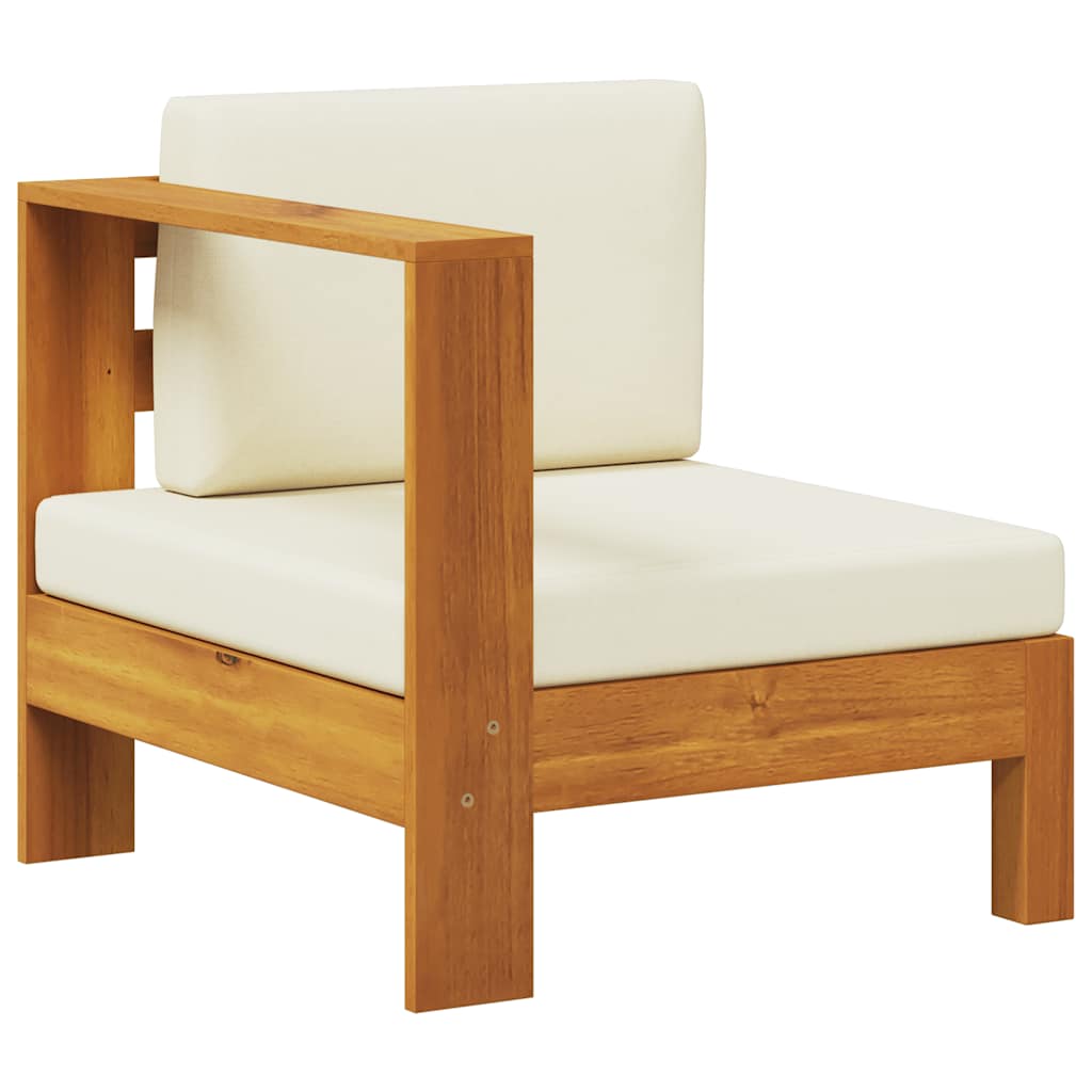 foto del prodotto divano centrale con 1 bracciolo bianco crema massello d 39 acacia cod mxl 76496