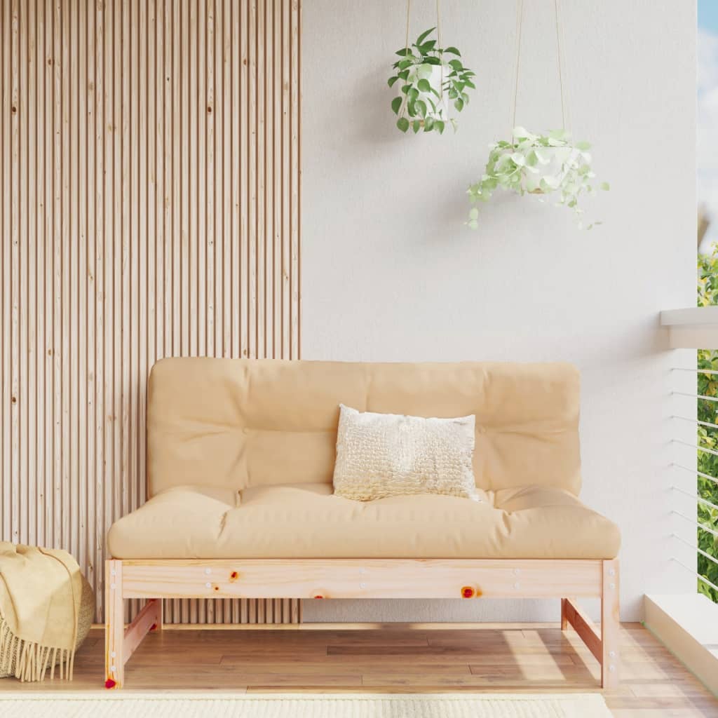 foto del prodotto divano centrale da giardino 120x80 cm in legno massello di pinocod mxl 84855