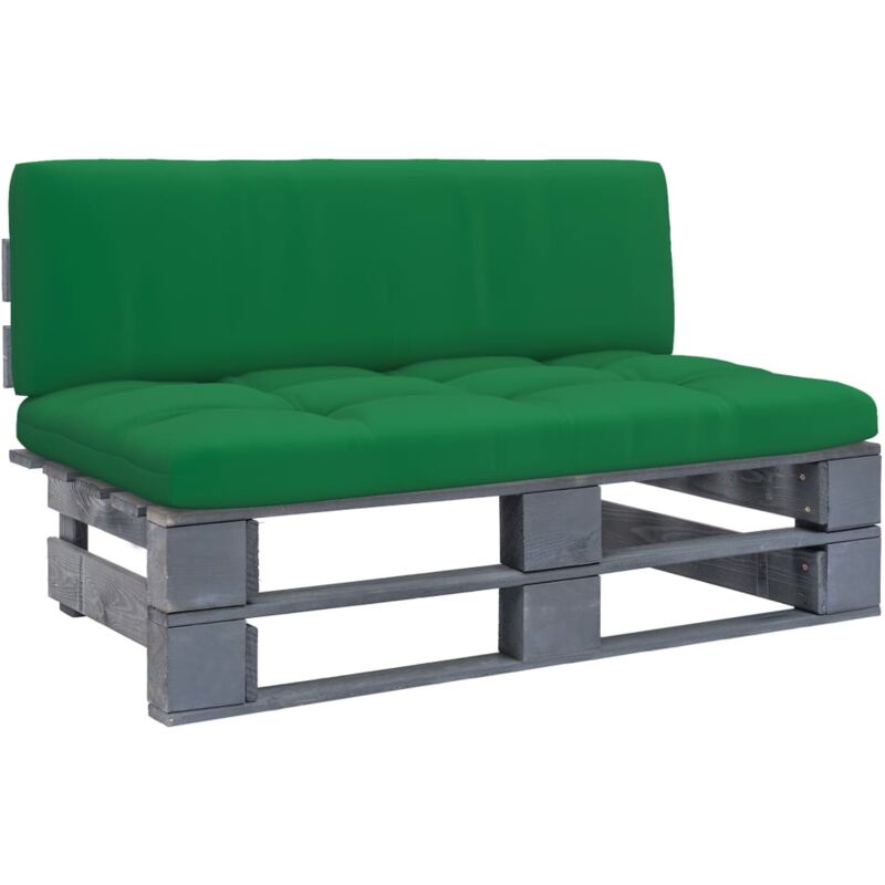 foto del prodotto divano centrale da giardino pallet legno pino impregnato grigio vidaxl 318841