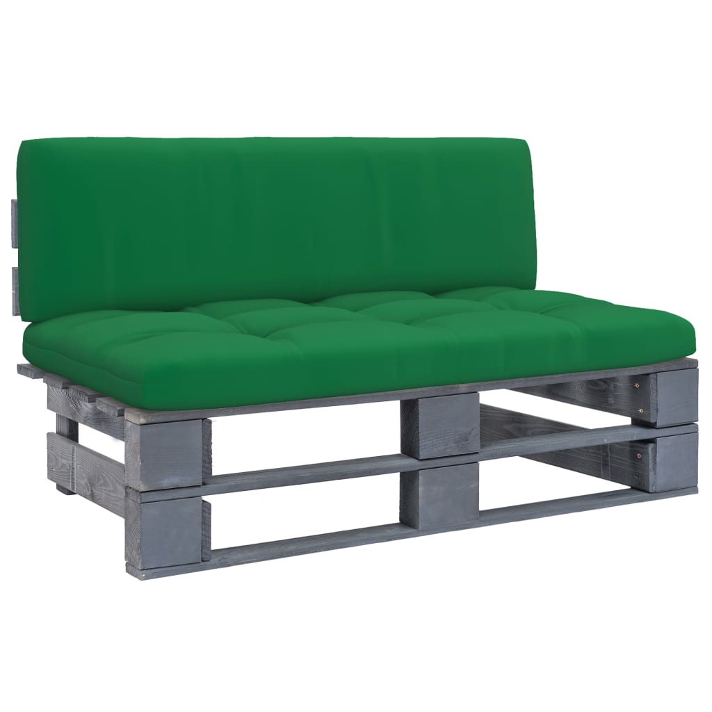 foto del prodotto divano centrale da giardino pallet legno pino impregnato grigiocod mxl 120525
