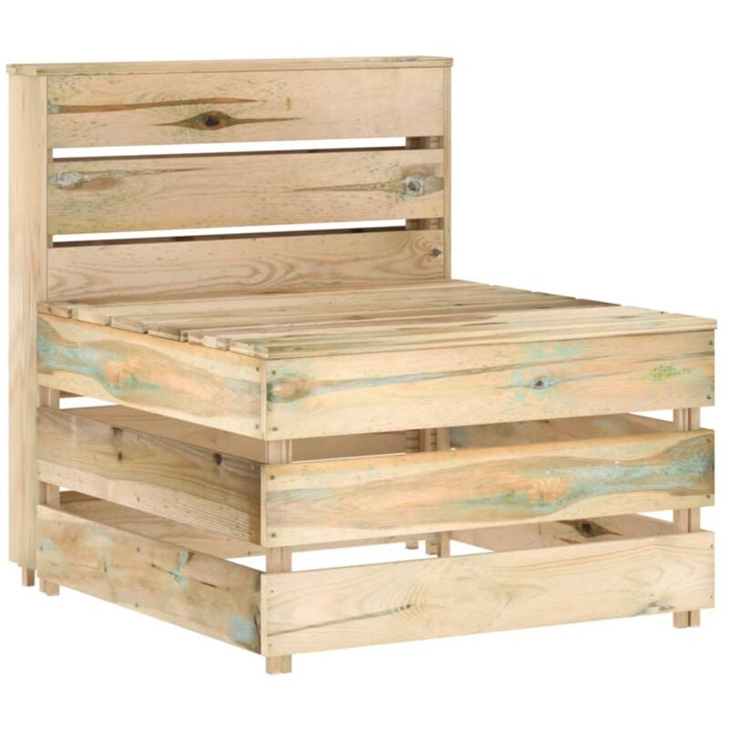 foto del prodotto divano centrale da giardino su pallet legno di pino impregnato vidaxl
