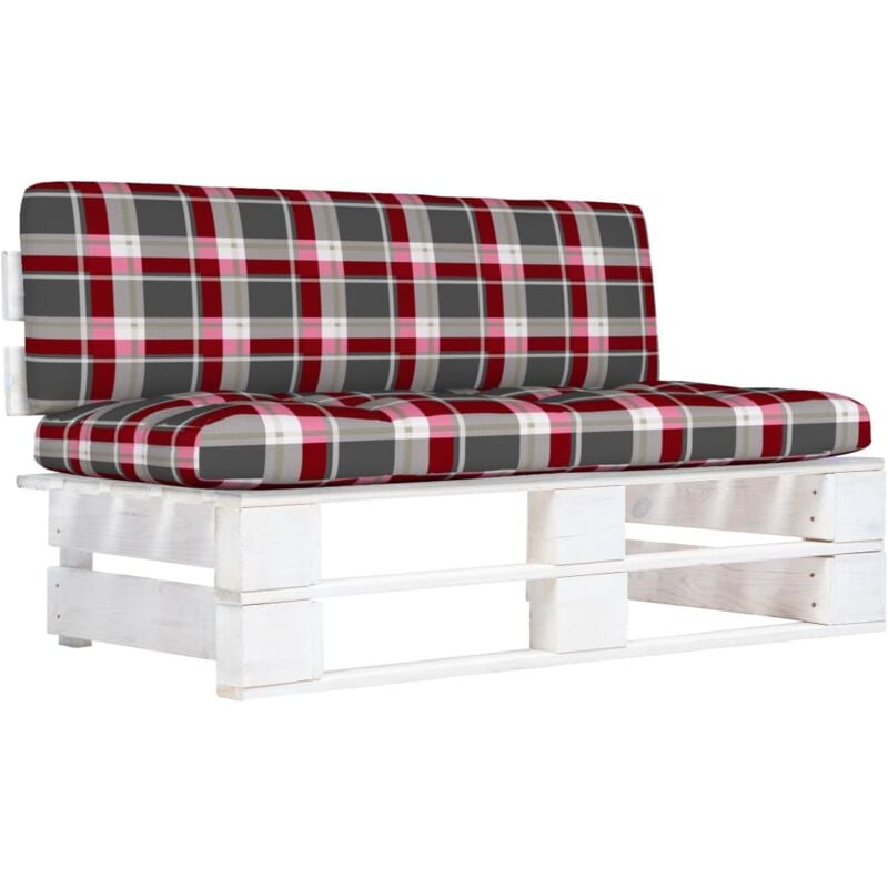 foto del prodotto divano centrale giardino su pallet bianco legno pino impregnato cod mxl 72775