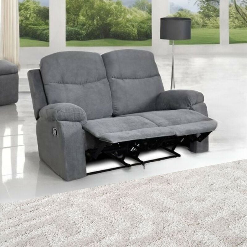 foto del prodotto divano chicago 2 posti reclinabile colore grigio twist 20