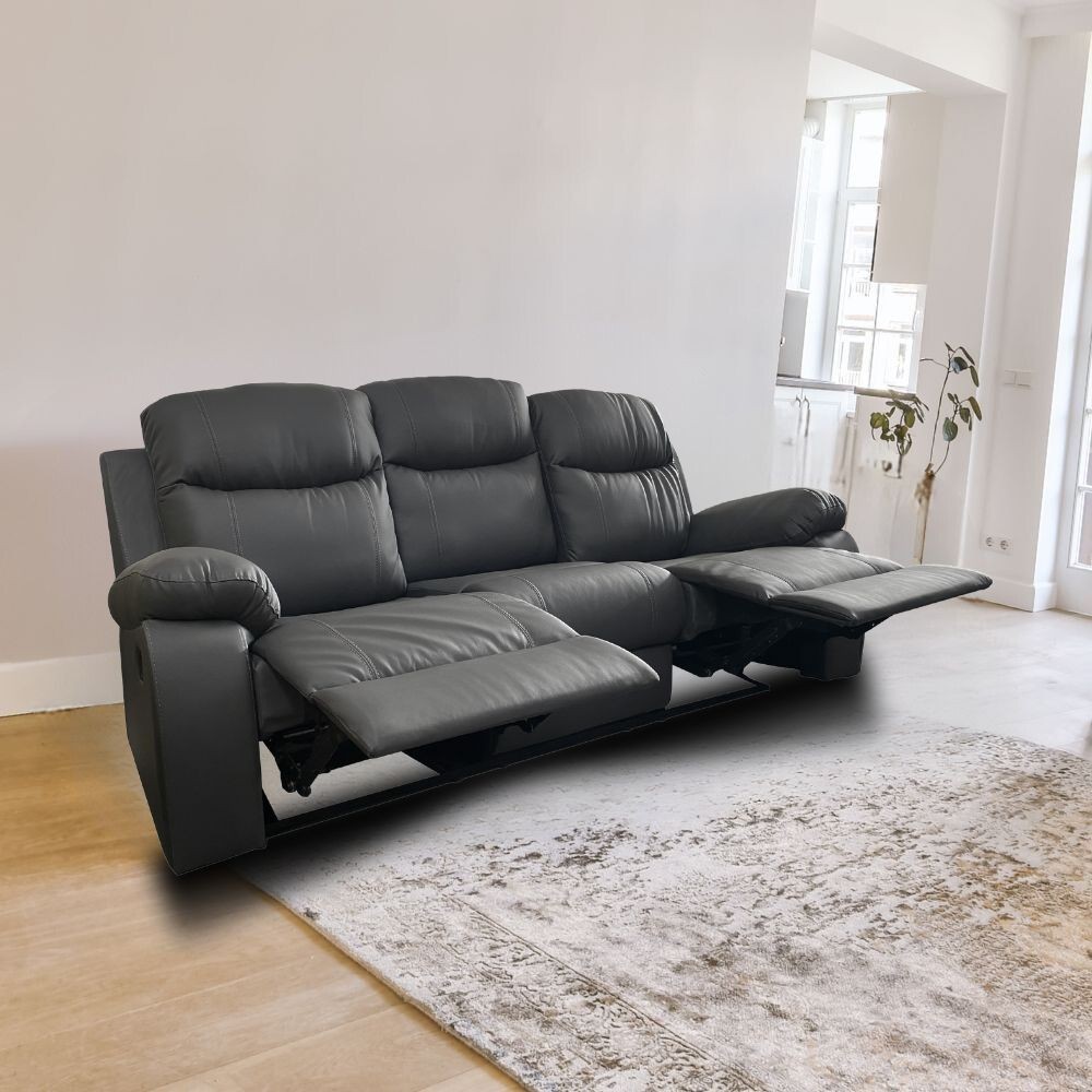 foto del prodotto divano chicago 3 posti reclinabile colore grafite cayenne20