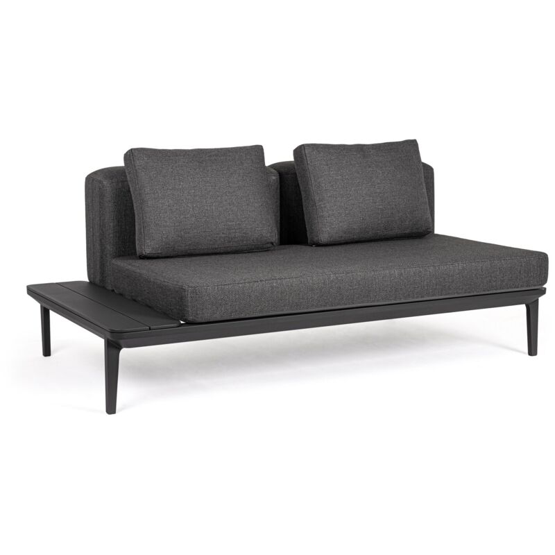 foto del prodotto divano con 2 posti lounge 'matrix', struttura in alluminio, cuscini imbottiti e comodi -antracite