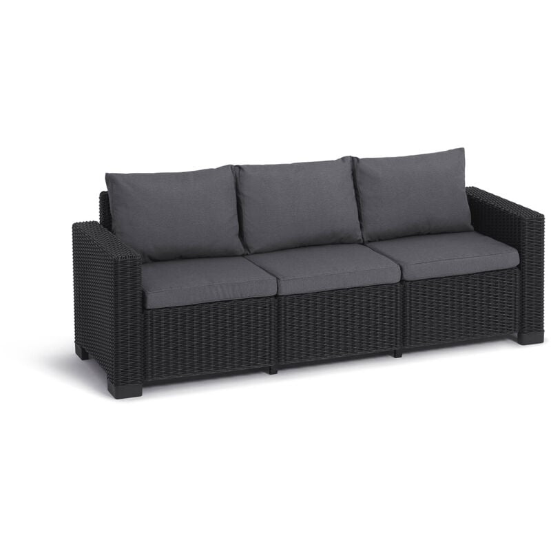 foto del prodotto divano da esterno arnone, sof da giardino, divanetto outdoor, divano per terrazzo, 198x68 h72 cm, antracite dmora