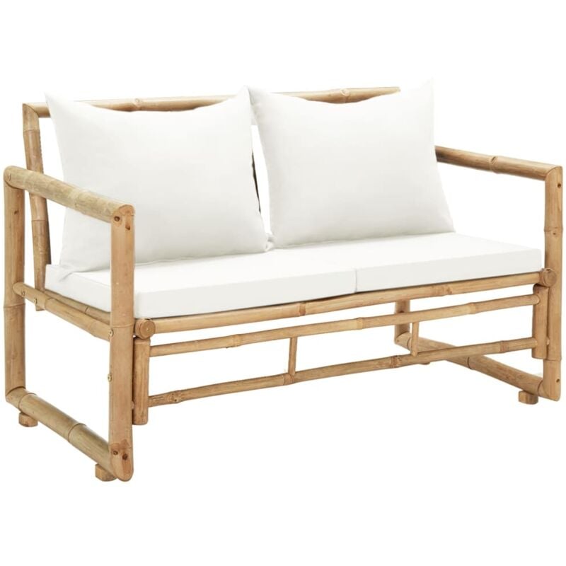 immagine 0 del prodotto divano da giardino 2 posti con cuscini 115 x 65 x 72 cm bamb 02 0011856