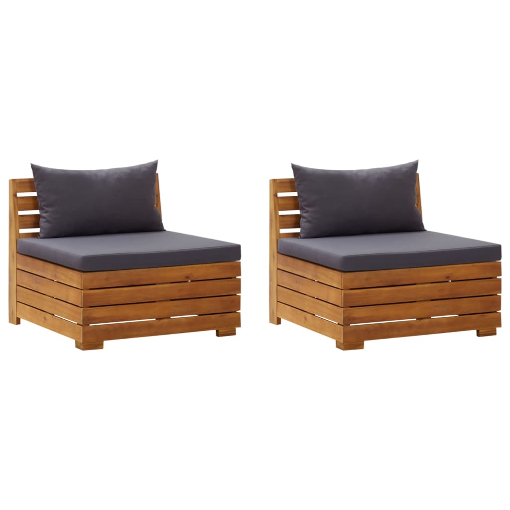 foto del prodotto divano da giardino a 2 posti e cuscini legno massello di acacia cod mxl 73444