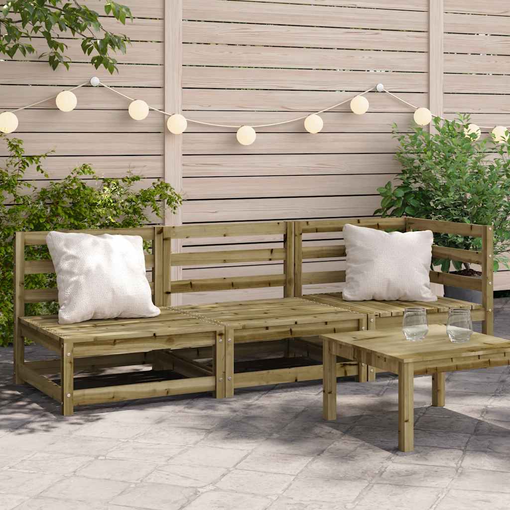 foto del prodotto divano da giardino a 3 sedute in legno impregnato di pino