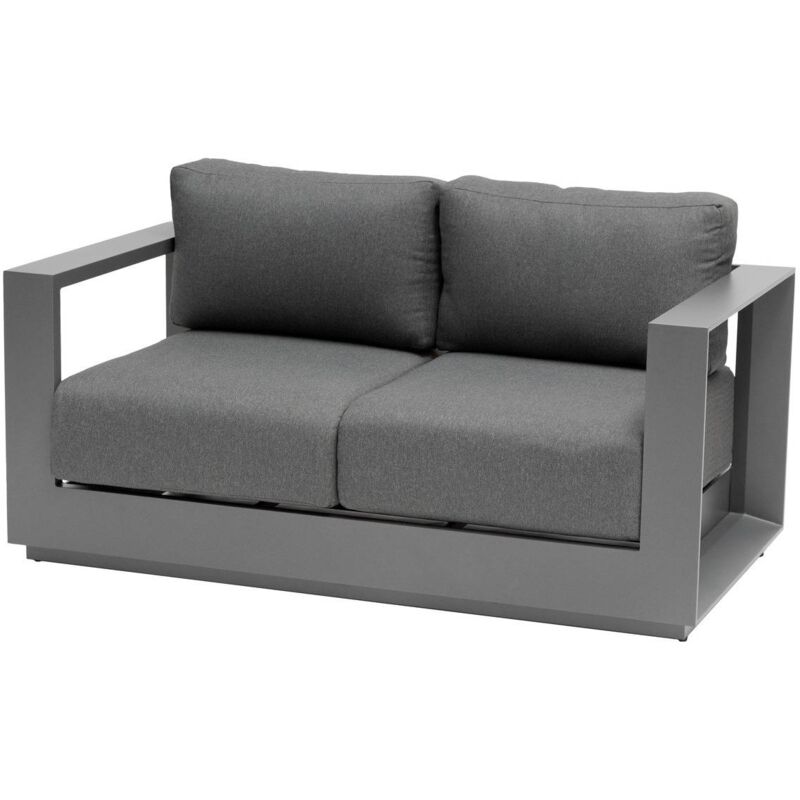 immagine 0 del prodotto divano da giardino allure a 2 posti in alluminio trattato con polveri epossidiche, colore grigio grafite e zebrano hesp ride
