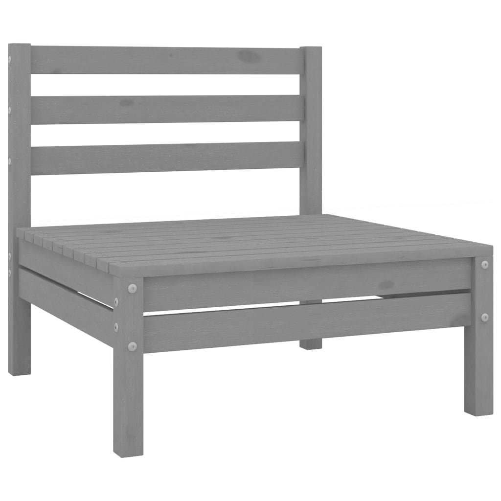 foto del prodotto divano da giardino centrale 63,5 x 63,5 x 62,5 cm in legno massello di pino grigio 02 0013203