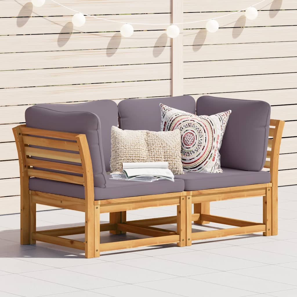 foto del prodotto divano da giardino con cuscini 2 posti legno massello di acaciacod mxl 116447