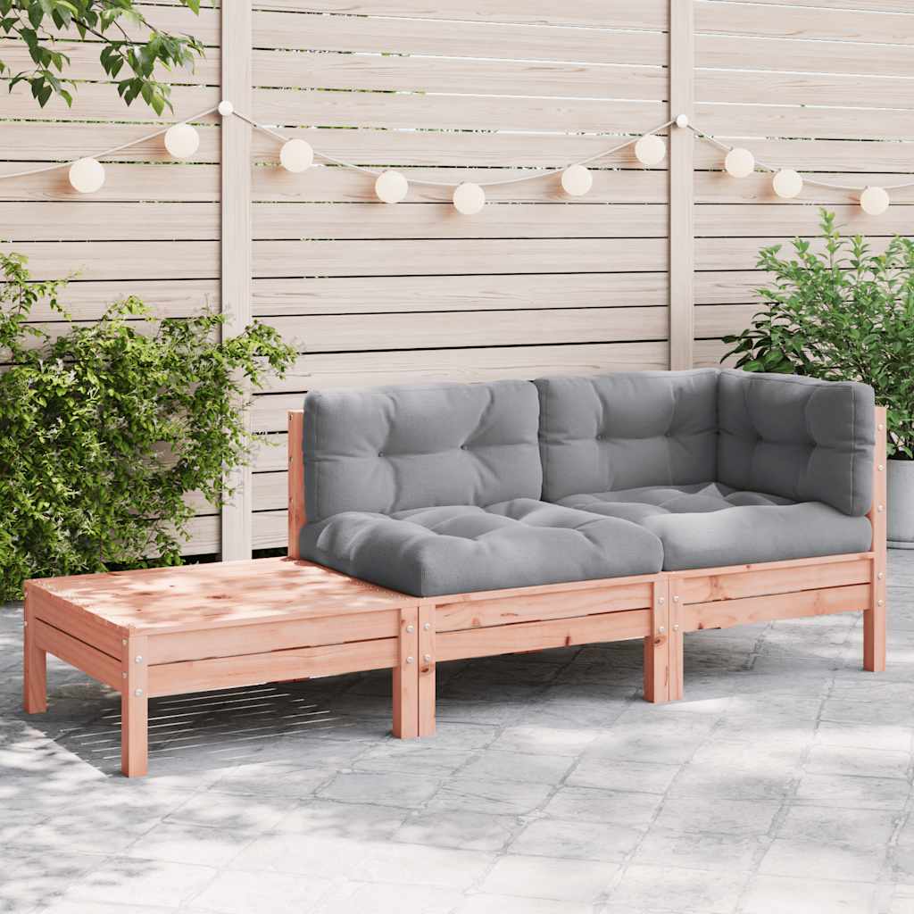foto del prodotto divano da giardino cuscini e poggiapiedi legno massello douglascod mxl 88032
