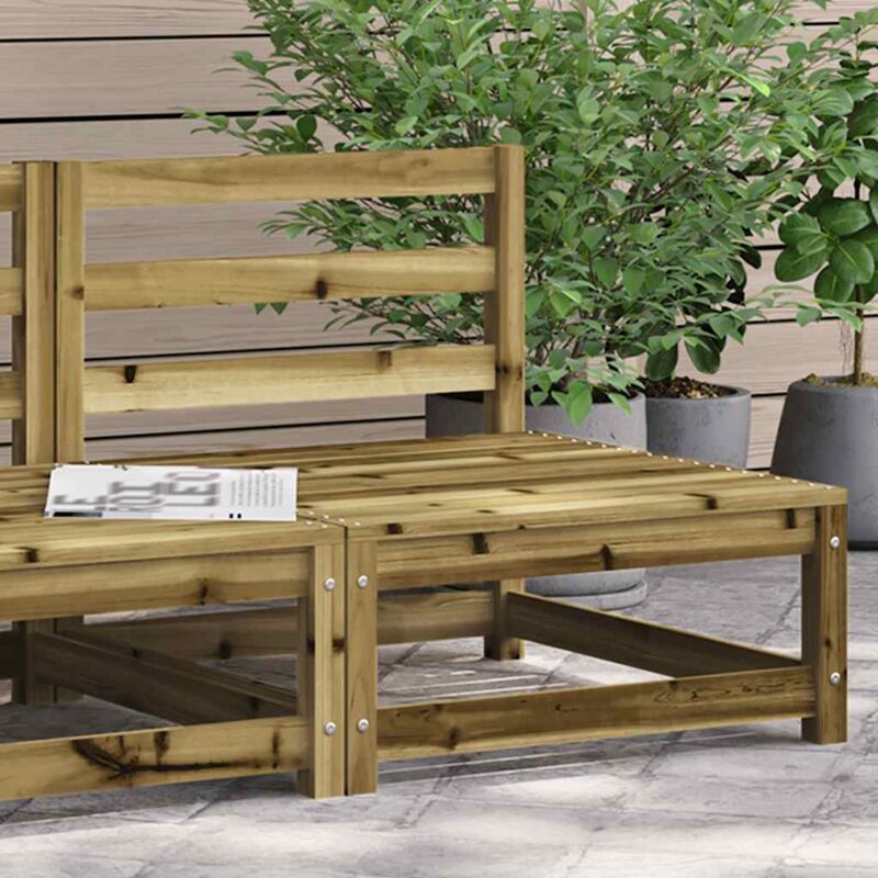 foto del prodotto divano da giardino senza braccioli 70x70x67 cm pino impregnato vidaxl