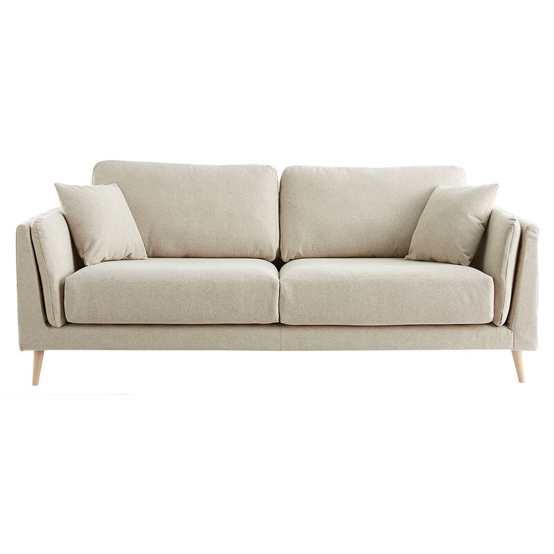 foto del prodotto divano design 3 posti in tessuto beige naturale vogue