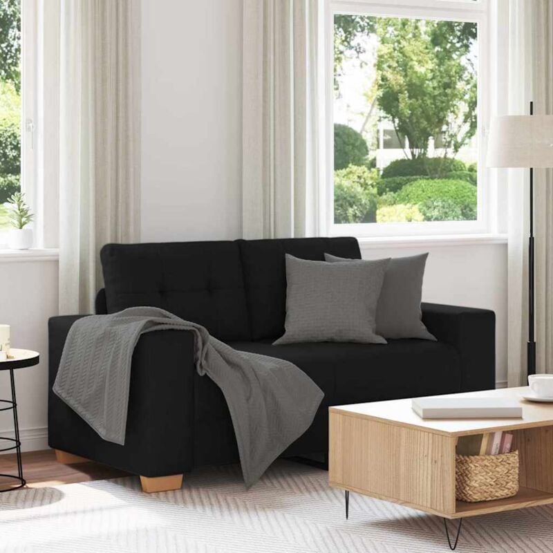 foto del prodotto divano divanetto nero 120 cm in tessuto vidaxl