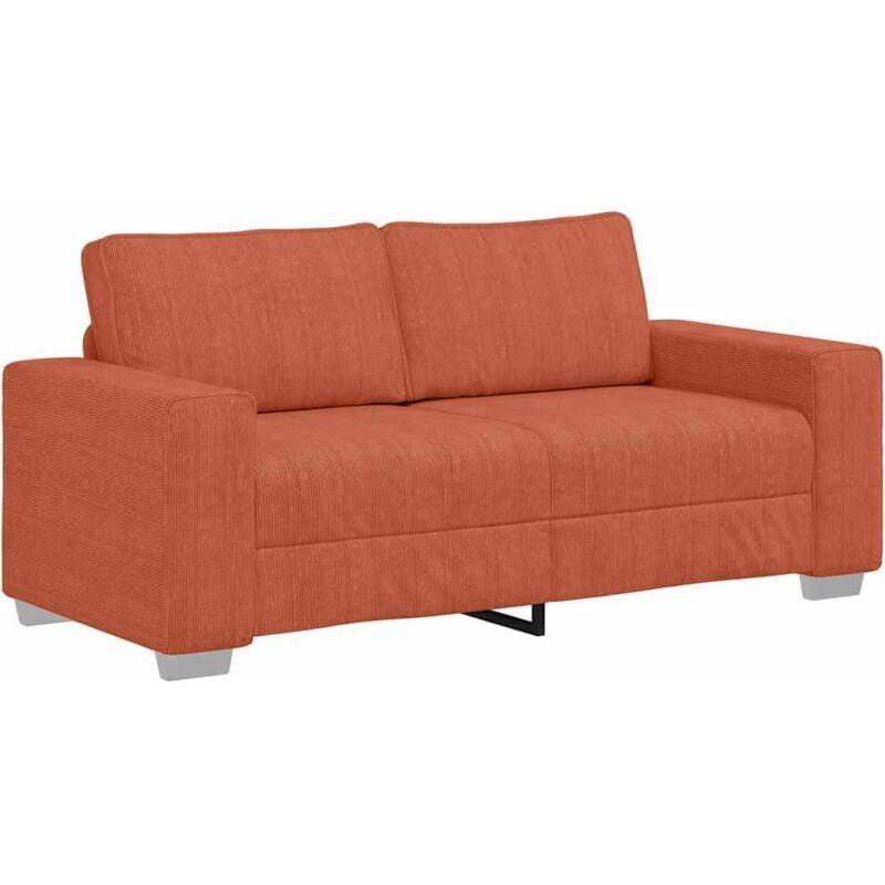 foto del prodotto divano divanetto rosso arancione 140 cm tessuto velluto a coste - vidaxl