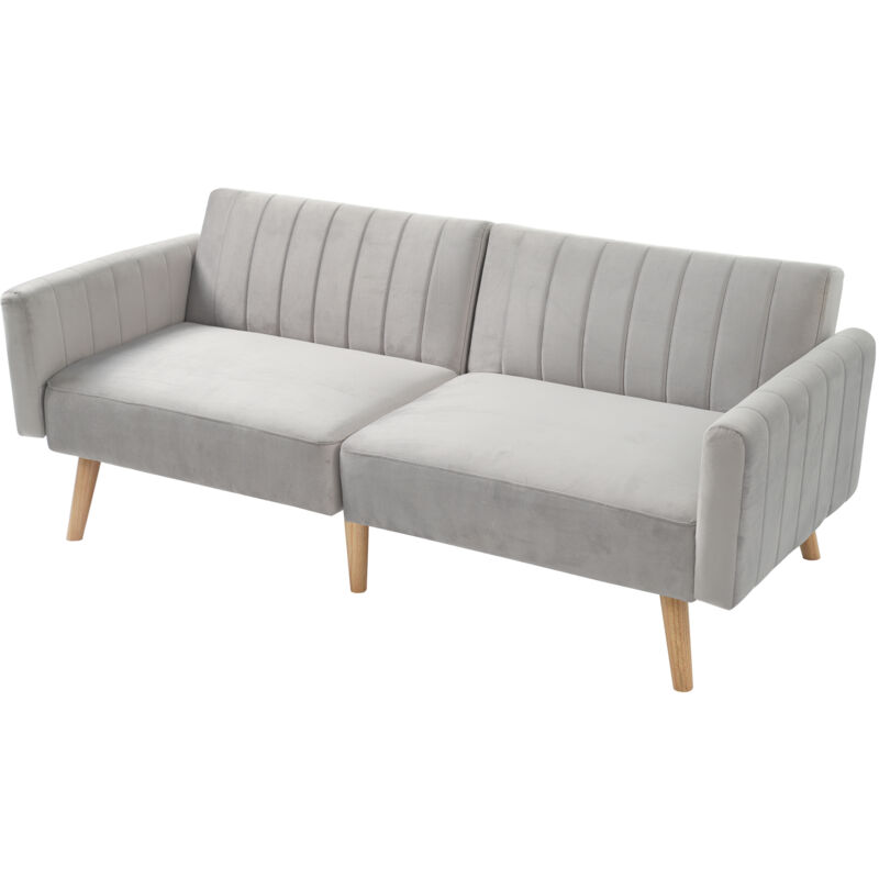foto del prodotto divano e divano letto 2 in 1, divano letto moderno e minimalista, divano pieghevole multifunzionale, gambe in legno di gomma ecologiche, schienale