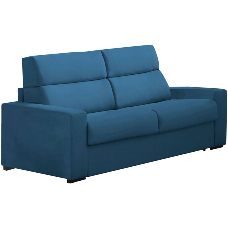 foto del prodotto divano fisso 3 posti quarta, sof lineare per salotto, imbottito, sfoderabile, qualit 100 made in italy, 220x95 h100 cm, blu dmora