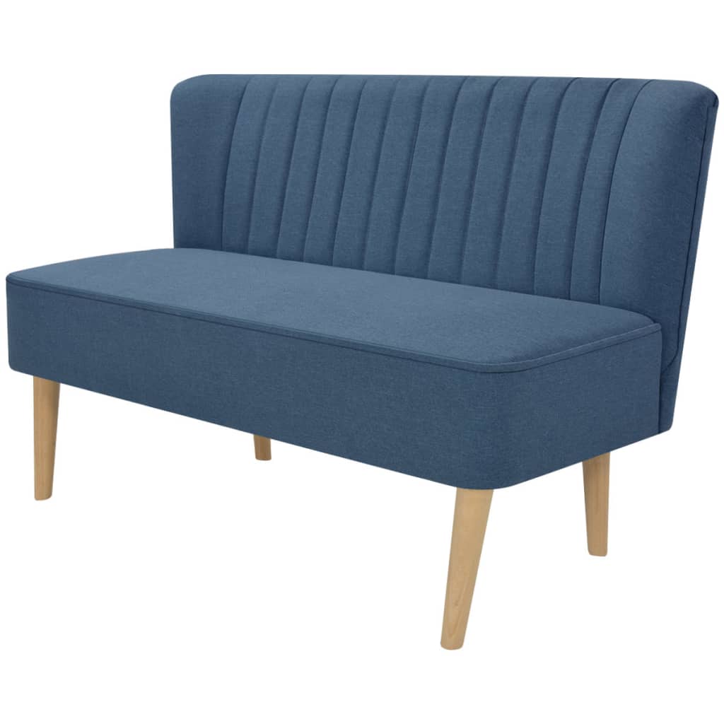 foto del prodotto divano in stoffa 117x55,5x77 cm blu