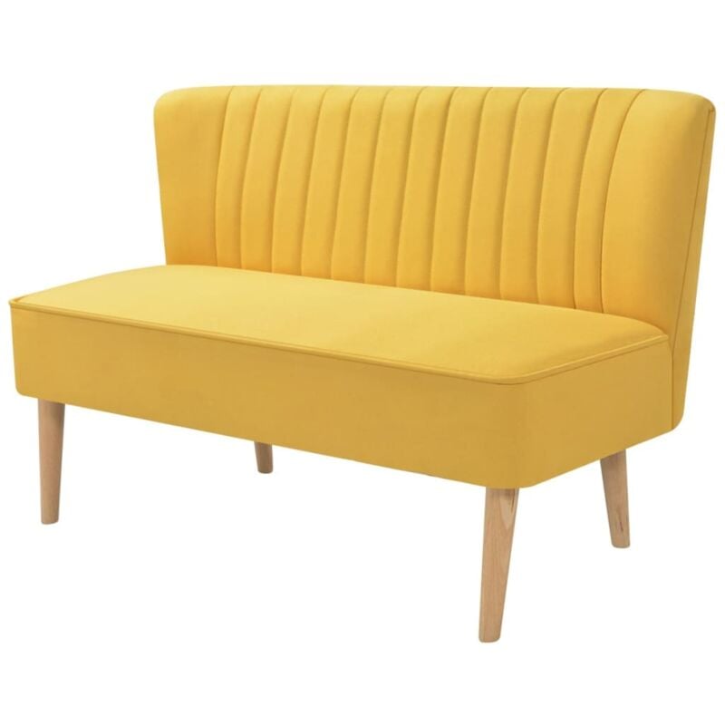 foto del prodotto divano in tessuto 117x55,5x77 cm giallo vidaxl