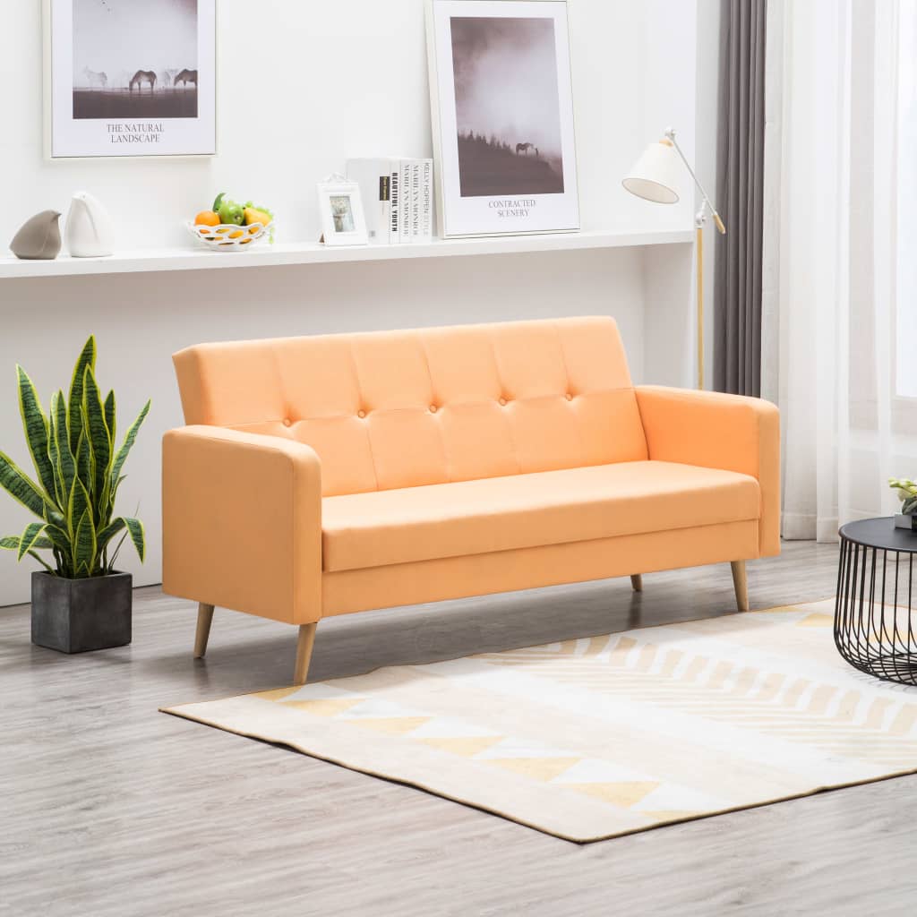 foto del prodotto divano in tessuto arancione cod mxl 24360