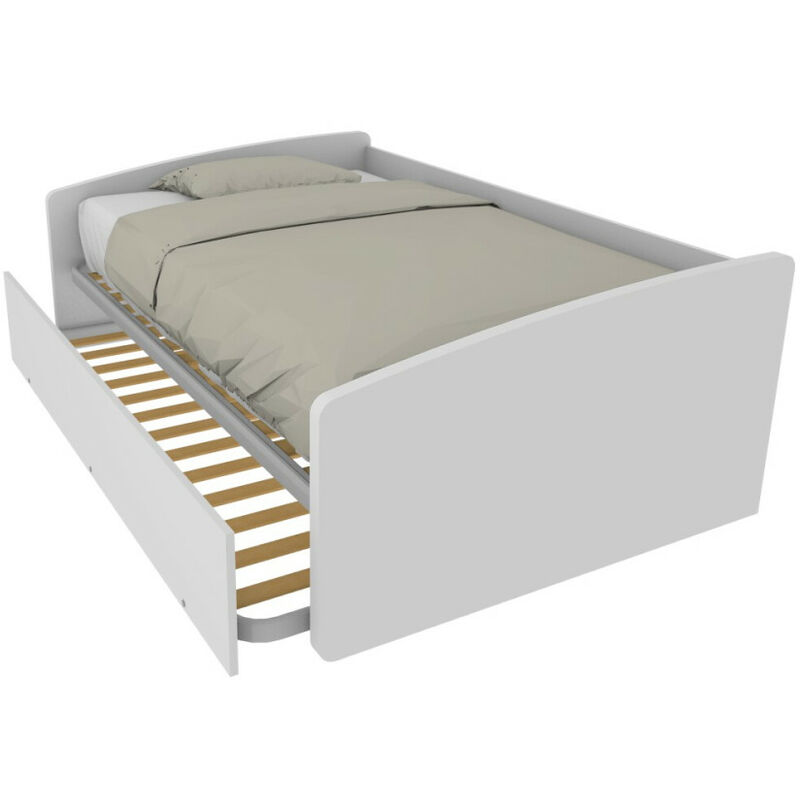 foto del prodotto divano letto 1 piazza e mezza con secondo letto estraibile ideale per camerette bianco