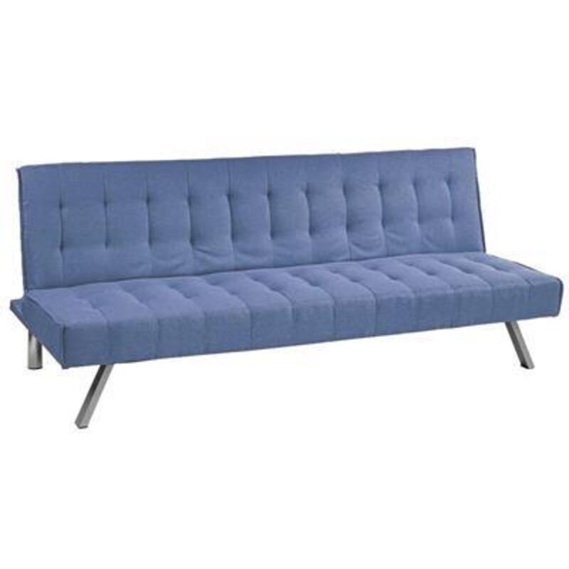 foto del prodotto divano letto 180x77 cm in tessuto trapuntato blu