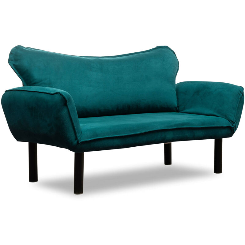 foto del prodotto divano letto 2 posti aquilonis, sof trasformabile, divanetto per ospiti, poltrona letto contenitore, 140x65 h70 cm, azzurro dmora