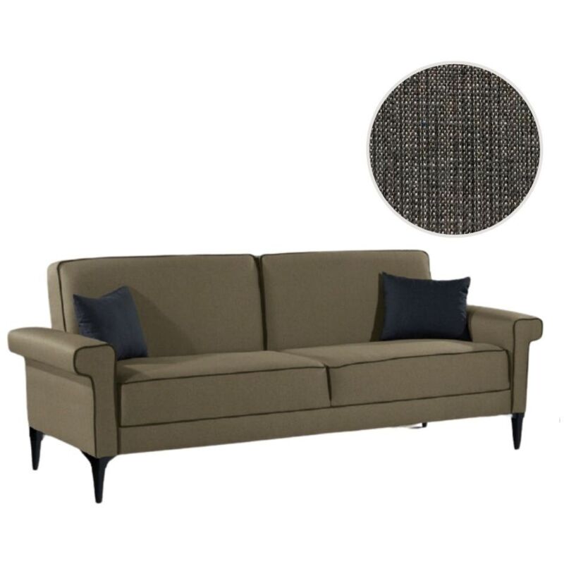 immagine 0 del prodotto divano letto 2 posti silvera tessuto colore grigio