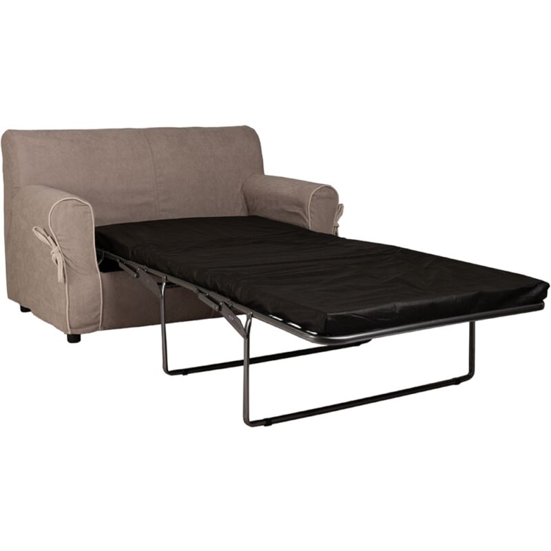 foto del prodotto divano letto 2 posti tessuto sfoderabile verona 150 cm grigio bordino grigio chiaro