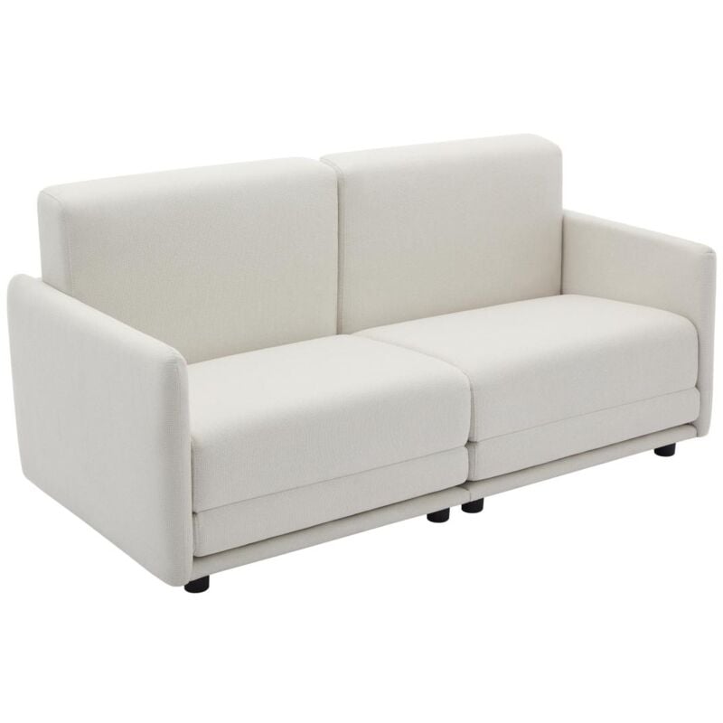 foto del prodotto divano letto 3 posti in tessuto beige borsila