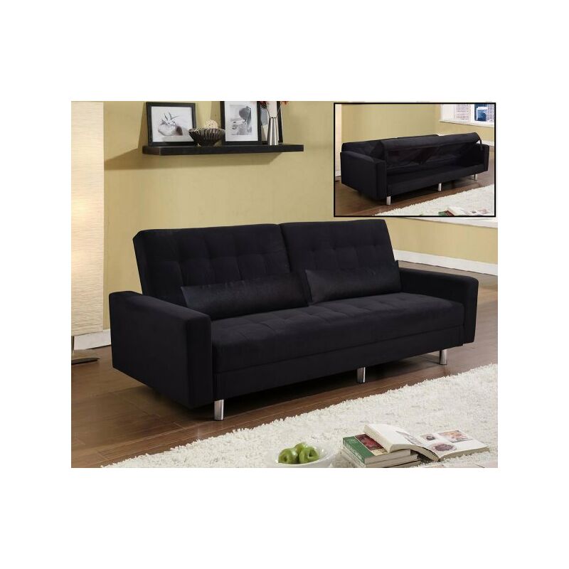 foto del prodotto divano letto 3 posti, reclinabile, contenitore nero 197 cm sicorage kayer