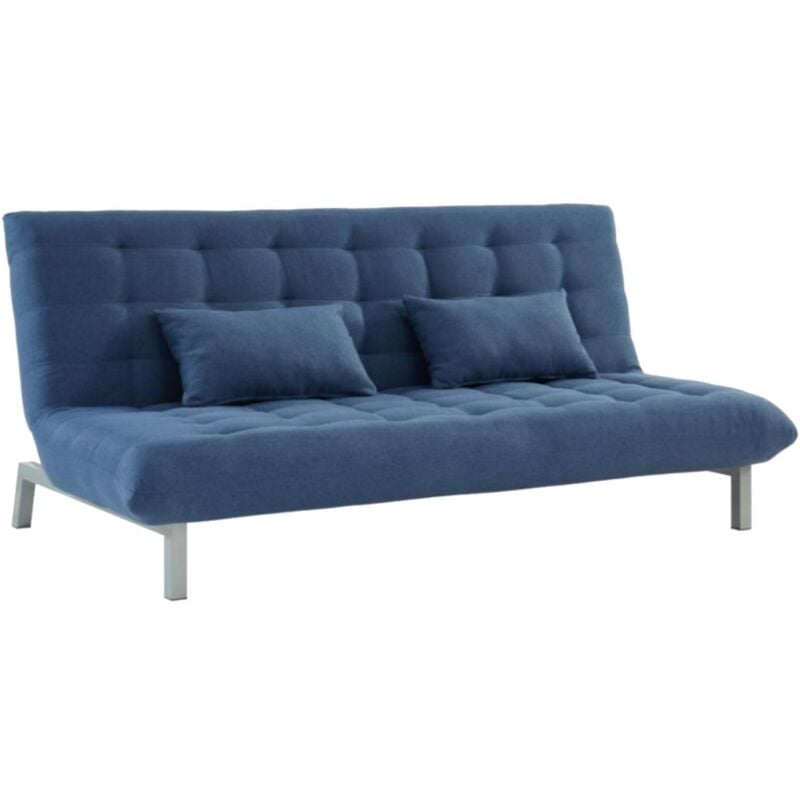 foto del prodotto divano letto a 3 posti in tessuto blu hornet