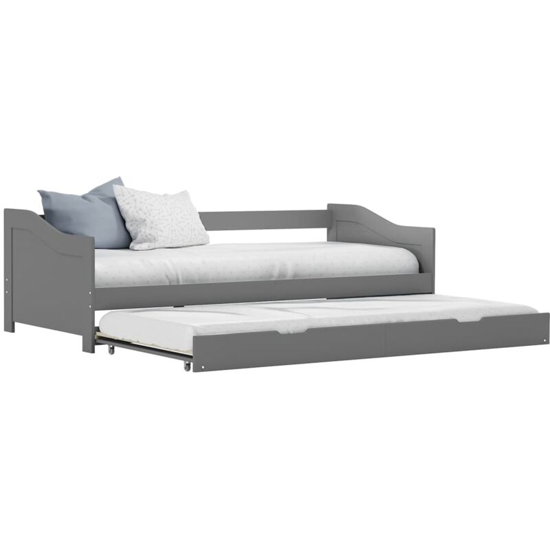 foto del prodotto divano letto a scomparsa in legno di pino 90x200 cm vari colori colore grigoo