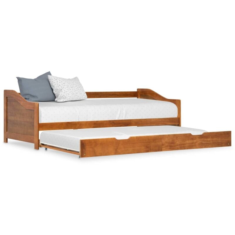 foto del prodotto divano letto a scomparsa in legno di pino 90x200 cm vari colori colore marrone miele