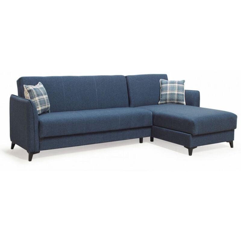 foto del prodotto divano letto ad angolo blu furore