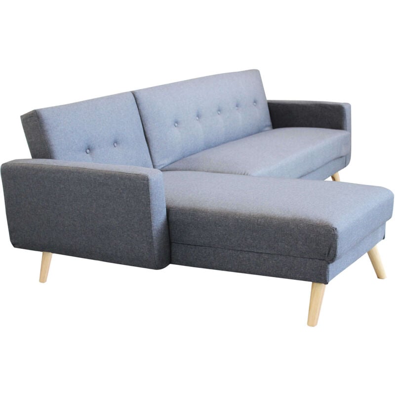 foto del prodotto divano letto arthur con chaise longue grigio scuro melange 176 x 84 x h 84 cm