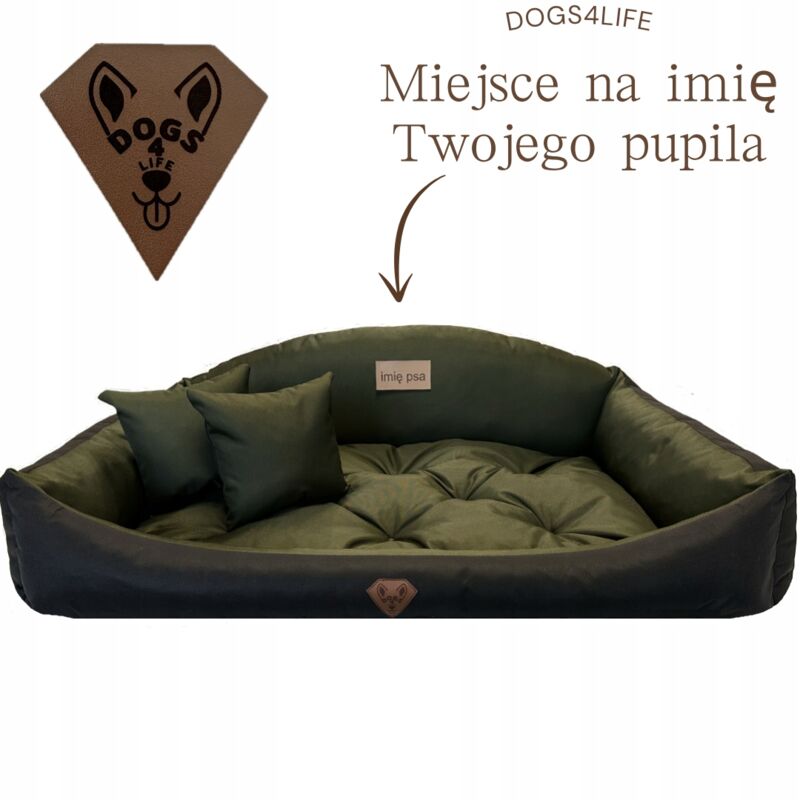 foto del prodotto divano letto box per cani 75x65 dogs4life cuccia impermeabile nome