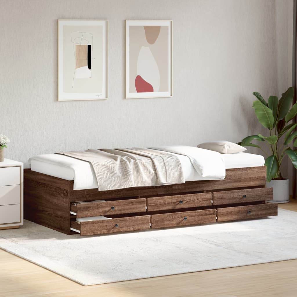 foto del prodotto divano letto con cassetti senza materasso 100x200 cm