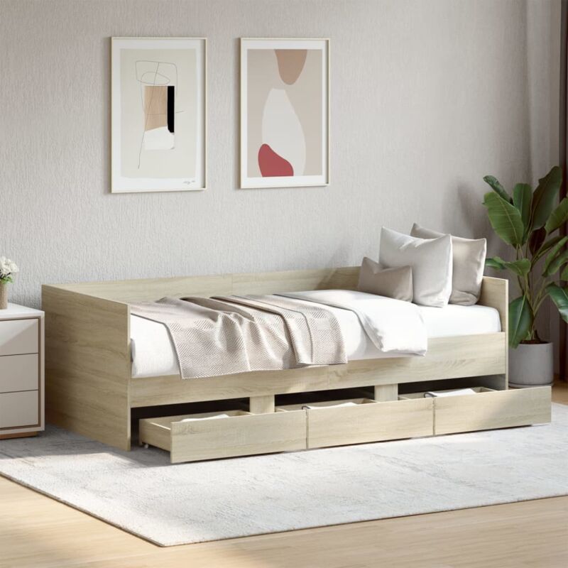 foto del prodotto divano letto con cassetti senza materasso 100x200 cm vidaxl