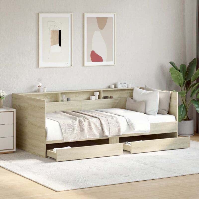 foto del prodotto divano letto con cassetti senza materasso 100x200 cm vidaxl