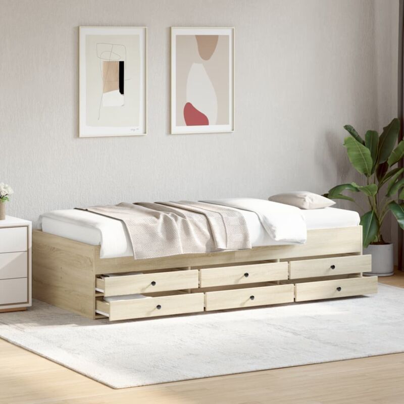 foto del prodotto divano letto con cassetti senza materasso 75x190 cm vidaxl