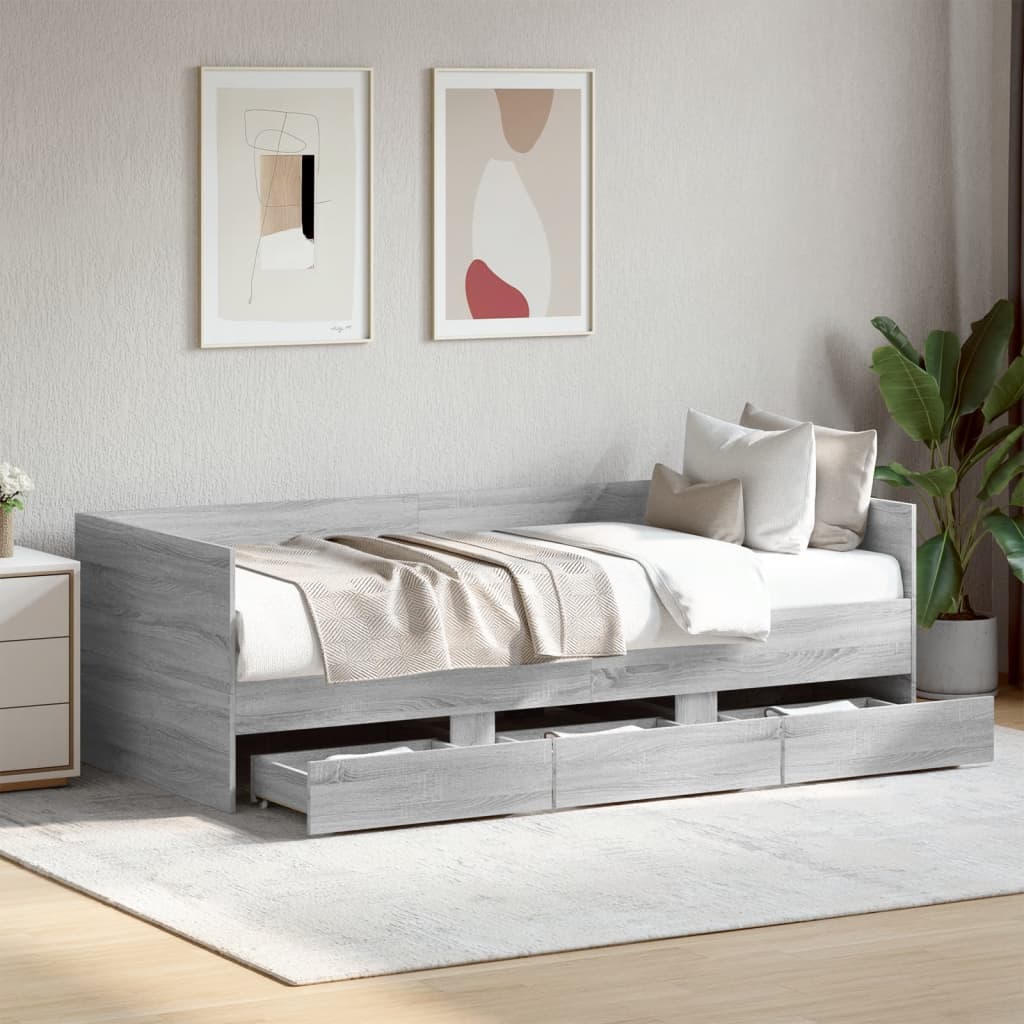 foto del prodotto divano letto con cassetti senza materasso 90x190 cm